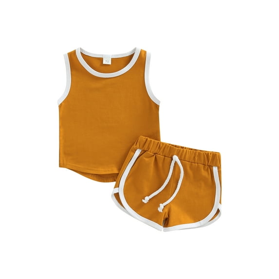 Bagilaanoe Newborn Baby Boys Tanks Tops + Shorts 6 12 18 24 Months Casual 2pcs Summer Clothing