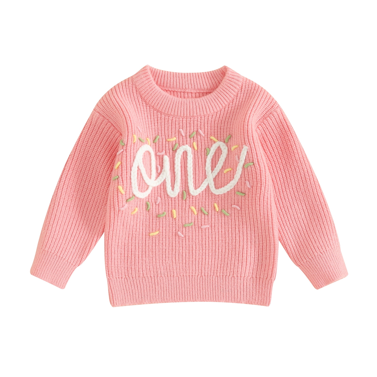 Bagilaanoe Newborn Baby Girl Birthday Sweater Long Sleeve Letter