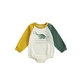 thumbnail image 1 of Bagilaanoe Newborn Baby Girl Boy Casual Romper Sweatshirt Long Sleeve Bodysuit Contrast Color Pullover 6M 12M 18M 24M Infant Casual Tee Tops, 1 of 8
