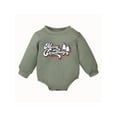 thumbnail image 1 of Bagilaanoe Newborn Baby Girl Boy Christmas Romper Sweatshirt Long Sleeve Bodysuits Letter Print Pullover 6M 12M 18M 24M Infant Casual Tee Tops, 1 of 9
