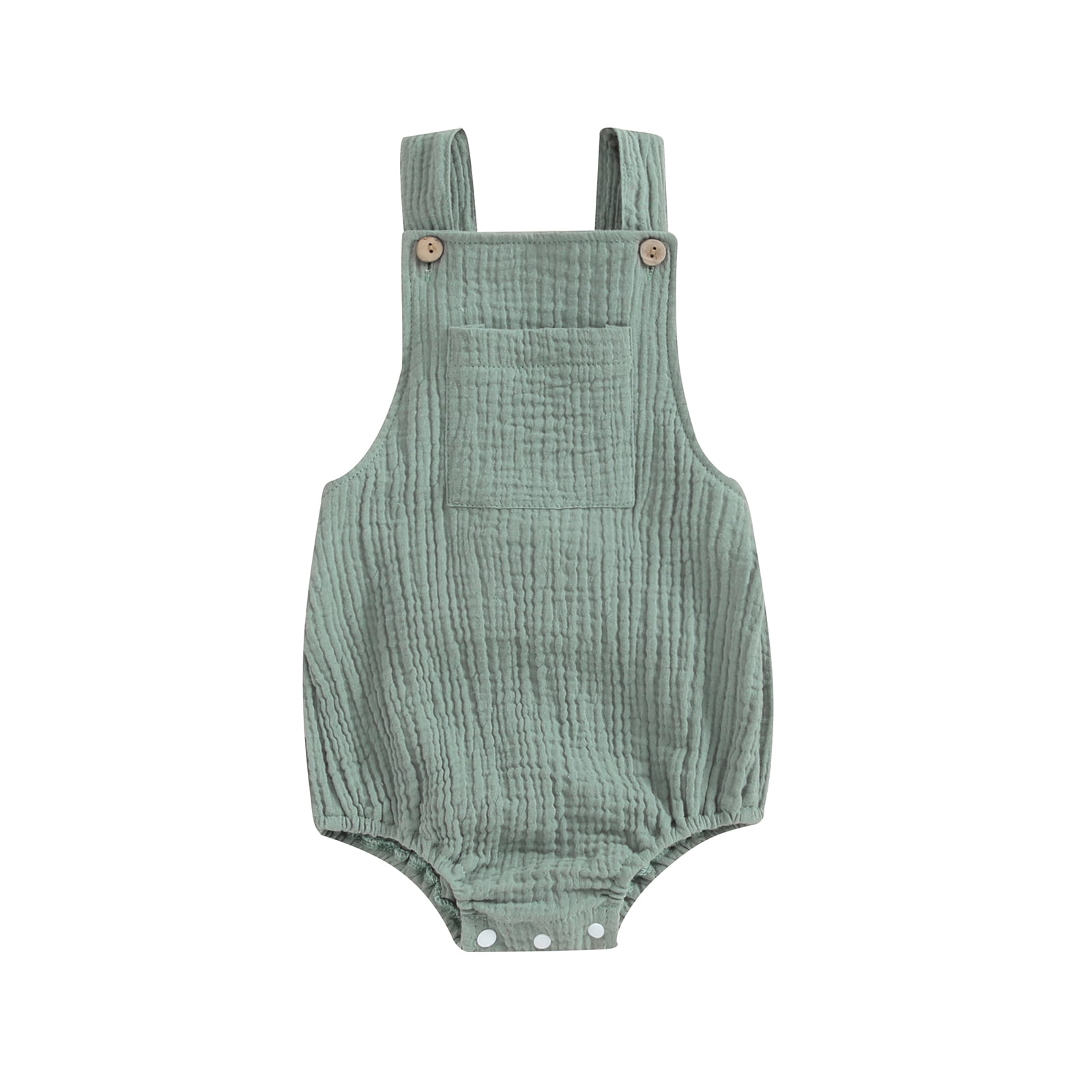 Bagilaanoe Newborn Baby Girl Boy Cotton Linen Rompers Sleeveless ...