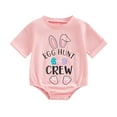 thumbnail image 1 of Bagilaanoe Newborn Baby Girl Boy Easter Rompers Print Short Sleeve Bodysuits 3M 6M 12M 18M Infant Casual One Piece Short Jumpsuit, 1 of 8