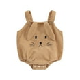 thumbnail image 1 of Bagilaanoe Newborn Baby Girl Boy Easter Rompers Rabbit Print Sleeveless Bodysuits 3M 6M 12M 18M Infant Ribbed One Piece Jumpsuit, 1 of 1