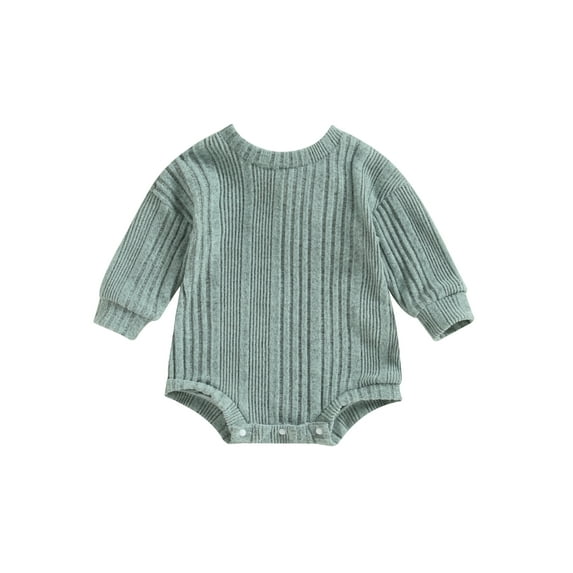 Bagilaanoe Newborn Baby Girl Boy Fuzzy Rompers Long Sleeve Bodysuits 3M 6M 12M 18M Infant Winter One Piece Short Jumpsuit