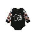 thumbnail image 1 of Bagilaanoe Newborn Baby Girl Boy Halloween Rompers Tops Ghost Print Long Sleeve Bodysuit 6M 12M 18M 24M Infant One Piece Jumpsuit, 1 of 9