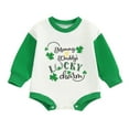 thumbnail image 1 of Bagilaanoe Newborn Baby Girl Boy Holiday Romper Sweatshirt Long Sleeve Bodysuits Letter Print Pullover 3M 6M 12M 18M 24M Infant Casual Tee Tops, 1 of 7