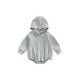 thumbnail image 1 of Bagilaanoe Newborn Baby Girl Boy Hood Romper Sweatshirt Long Sleeve Bodysuit Pullover 3M 6M 12M 18M Infant Casual Tee Tops, 1 of 9