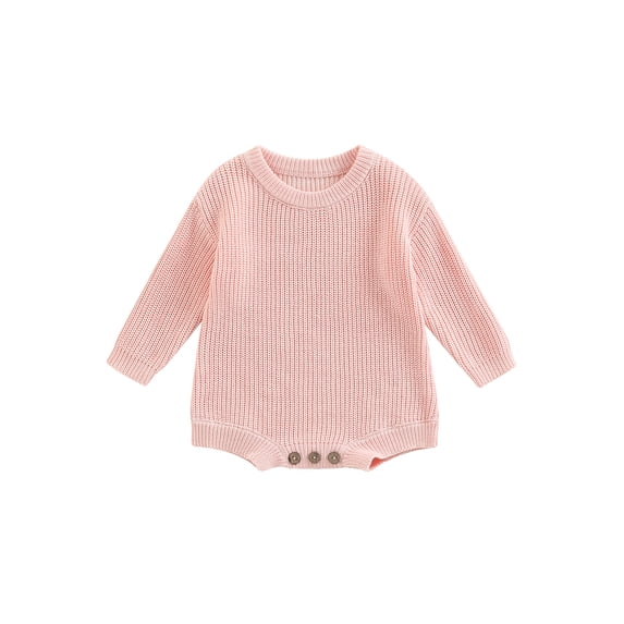 Bagilaanoe Newborn Baby Girl Boy Knit Rompers Sweater Long Sleeve Bodysuit 3M 6M 9M 12M 24M Infant Fall Winter One Piece Jumpsuit