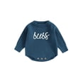 thumbnail image 1 of Bagilaanoe Newborn Baby Girl Boy Knitted Romper Sweater Long Sleeve Ribbed Bodysuit Letter Embroidered Pullover 3M 6M 9M 12M 24M Infant Casual Knitwear Tops, 1 of 9