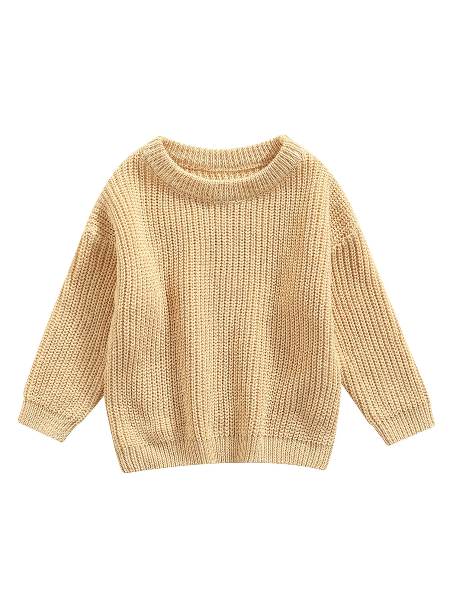 Bagilaanoe Newborn Baby Girl Boy Knitted Sweater Long Sleeve Pullover 03 Months Infant Warm
