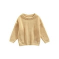 thumbnail image 1 of Bagilaanoe Newborn Baby Girl Boy Knitted Sweater Long Sleeve Pullover 0-3 Months Infant Warm Jumpers Tops Fall Winter Loose Knitwear, 1 of 8