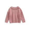 thumbnail image 1 of Bagilaanoe Newborn Baby Girl Boy Knitted Sweater Long Sleeve Pullover 0-3 Months Infant Warm Jumpers Tops Fall Winter Loose Knitwear, 1 of 8