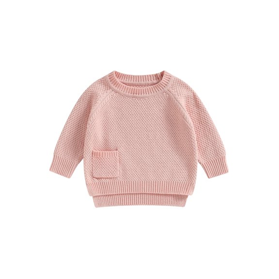 Bagilaanoe Newborn Baby Girl Boy Knitted Sweater Long Sleeve Pullover 3M 6M 9M 12M 18M 24M Infant Warm Jumpers Tops Fall Loose Knitwear