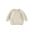 thumbnail image 1 of Bagilaanoe Newborn Baby Girl Boy Knitted Sweater Long Sleeve Pullover 3M 6M 9M 12M 18M 24M Infant Warm Jumpers Tops Fall Loose Knitwear, 1 of 7