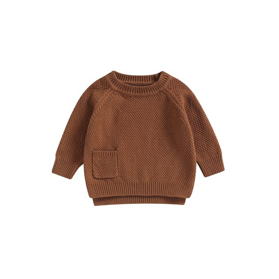 Bagilaanoe Newborn Baby Girl Boy Knitted Sweater Long Sleeve Pullover 3M 6M 9M 12M 18M 24M Infant Warm Jumpers Tops Fall Loose Knitwear