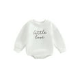 thumbnail image 1 of Bagilaanoe Newborn Baby Girl Boy Oversized Romper Sweatshirt Long Sleeve Bodysuit Letter Embroidery Pullover 3M 6M 12M 18M Infant Fall Tee Tops, 1 of 8