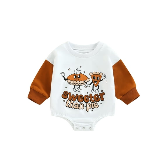 Bagilaanoe Newborn Baby Girl Boy Oversized Romper Sweatshirt Long Sleeve Bodysuit Letter Print Patchwork Pullover 6M 12M 18M 24M Infant Casual Tee Tops