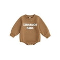 thumbnail image 1 of Bagilaanoe Newborn Baby Girl Boy Oversized Romper Sweatshirt Long Sleeve Bodysuit Letter Print Pullover 3M 6M 12M 18M 24M Infant Casual Tee Tops, 1 of 8