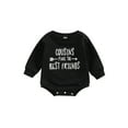 thumbnail image 1 of Bagilaanoe Newborn Baby Girl Boy Oversized Romper Sweatshirt Long Sleeve Bodysuit Letter Print Pullover 3M 6M 12M 18M Infant Casual Tee Tops, 1 of 8