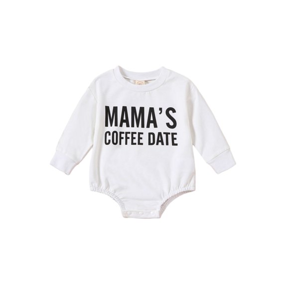 Bagilaanoe Newborn Baby Girl Boy Oversized Romper Sweatshirt Long Sleeve Bodysuit  Letter Print Pullover 3M 6M 9M 12M Infant Casual Tee Tops