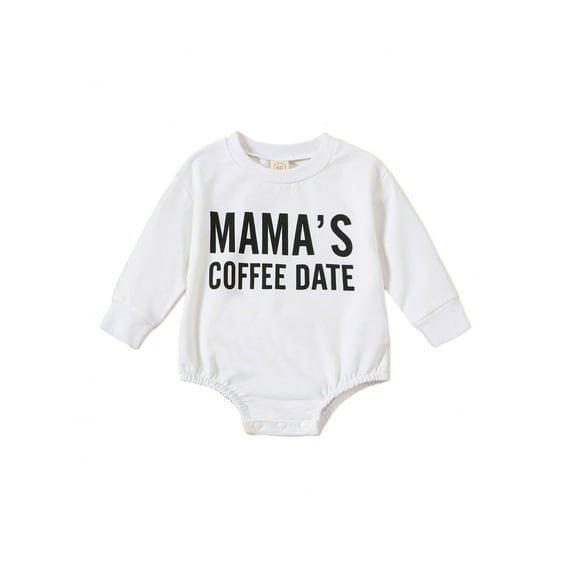 Bagilaanoe Newborn Baby Girl Boy Oversized Romper Sweatshirt Long Sleeve Bodysuit Letter Print Pullover 3M 6M 9M 12M Infant Casual Tee Tops