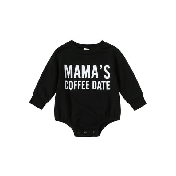 Bagilaanoe Newborn Baby Girl Boy Oversized Romper Sweatshirt Long Sleeve Bodysuit Letter Print Pullover 3M 6M 9M 12M Infant Casual Tee Tops