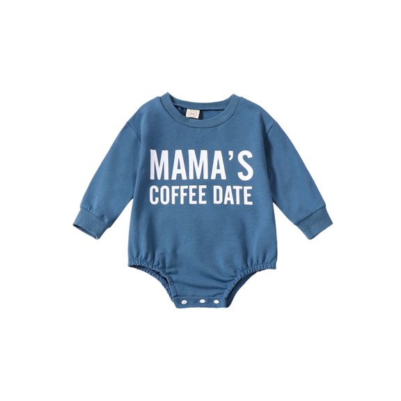Bagilaanoe Newborn Baby Girl Boy Oversized Romper Sweatshirt Long Sleeve Bodysuit  Letter Print Pullover 3M 6M 9M 12M Infant Casual Tee Tops