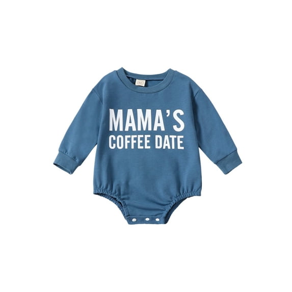 Bagilaanoe Newborn Baby Girl Boy Oversized Romper Sweatshirt Long Sleeve Bodysuit Letter Print Pullover 3M 6M 9M 12M Infant Casual Tee Tops