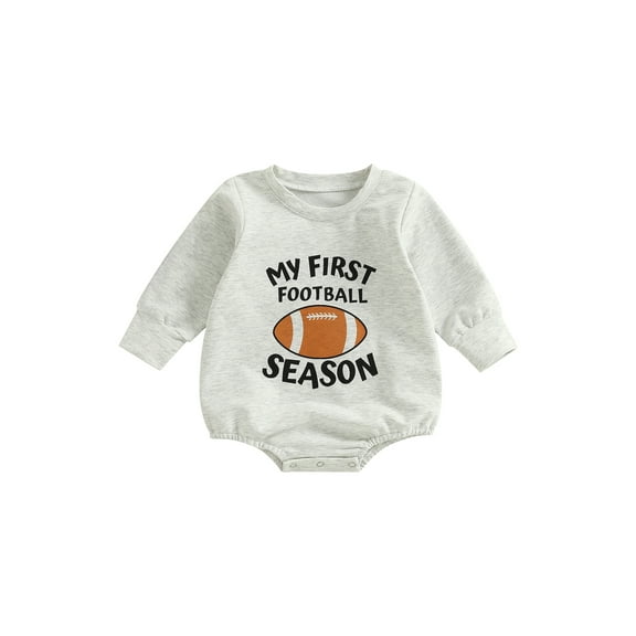 Bagilaanoe Newborn Baby Girl Boy Oversized Romper Sweatshirt Long Sleeve Bodysuit Letter Print Pullover 6M 12M 18M 24M Infant Casual Tee Tops
