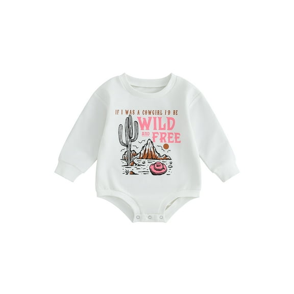 Bagilaanoe Newborn Baby Girl Boy Oversized Romper Sweatshirt Long Sleeve Bodysuit Print Pullover 3M 6M 9M 12M Infant Casual Tee Tops