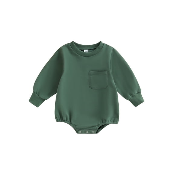 Bagilaanoe Newborn Baby Girl Boy Oversized Romper Sweatshirt Long Sleeve Bodysuit Pullover 6M 12M 18M 24M Infant Casual Tee Tops