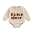 thumbnail image 1 of Bagilaanoe Newborn Baby Girl Boy Oversized Romper Sweatshirt Long Sleeve Bodysuits Letter Embroidered Pullover 3M 6M 12M 18M Infant Casual Tee Tops, 1 of 8