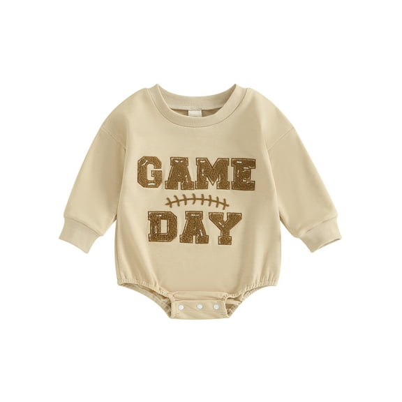 Bagilaanoe Newborn Baby Girl Boy Oversized Romper Sweatshirt Long Sleeve Bodysuits Letter Embroidery Pullover 3M 6M 12M 18M Infant Casual Tee Tops