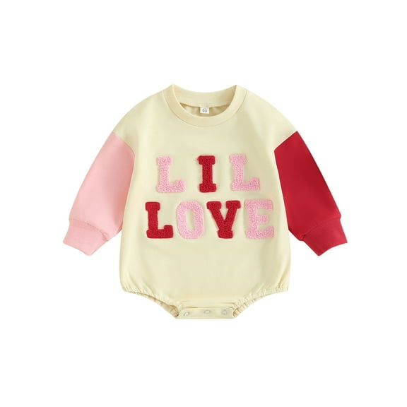 Bagilaanoe Newborn Baby Girl Boy Oversized Romper Sweatshirt Long Sleeve Bodysuits Letter Embroidery Pullover 3M 6M 12M 18M Infant Casual Tee Tops