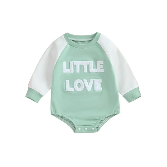 Bagilaanoe Newborn Baby Girl Boy Oversized Romper Sweatshirt Long Sleeve Bodysuits Letter Embroidery Pullover 3M 6M 12M 18M Infant Casual Tee Tops