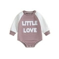 thumbnail image 1 of Bagilaanoe Newborn Baby Girl Boy Oversized Romper Sweatshirt Long Sleeve Bodysuits Letter Embroidery Pullover 3M 6M 12M 18M Infant Casual Tee Tops, 1 of 9