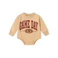 thumbnail image 1 of Bagilaanoe Newborn Baby Girl Boy Oversized Romper Sweatshirt Long Sleeve Bodysuits Letter Print Pullover 3M 6M 12M 18M 24M Infant Casual Tee Tops, 1 of 9