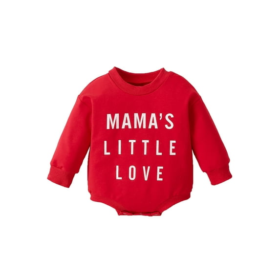 Bagilaanoe Newborn Baby Girl Boy Oversized Romper Sweatshirt Long Sleeve Bodysuits Letter Print Pullover 3M 6M 12M 18M Infant Casual Tee Tops