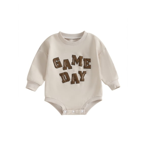 Bagilaanoe Newborn Baby Girl Boy Oversized Romper Sweatshirt Long Sleeve Bodysuits Letter Print Pullover 3M 6M 12M 18M Infant Casual Tee Tops