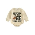 thumbnail image 1 of Bagilaanoe Newborn Baby Girl Boy Oversized Romper Sweatshirt Long Sleeve Bodysuits Letter Print Pullover 3M 6M 12M 18M Infant Casual Tee Tops, 1 of 7