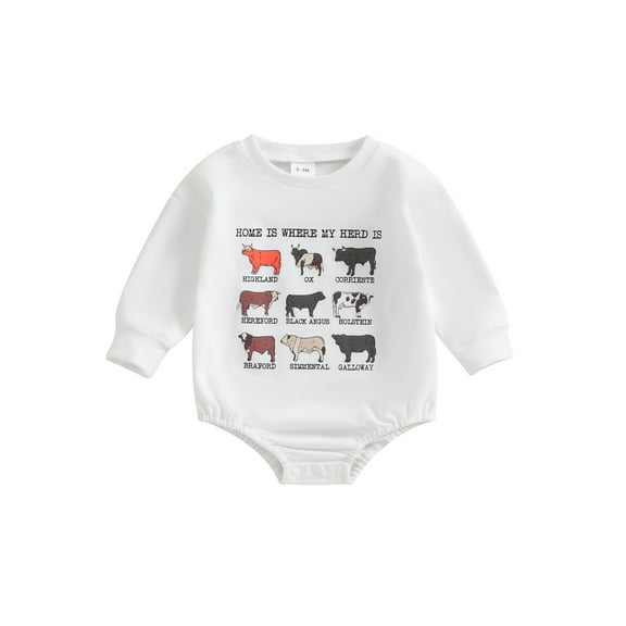 Bagilaanoe Newborn Baby Girl Boy Oversized Romper Sweatshirt Long Sleeve Bodysuits Letter Print Pullover 3M 6M 12M Infant Casual Tee Tops