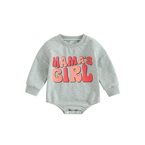 Bagilaanoe Newborn Baby Girl Boy Oversized Romper Sweatshirt Long Sleeve Bodysuits Letter Print Pullover 3M 6M 9M 12M 18M Infant Casual Tee Tops