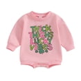 thumbnail image 1 of Bagilaanoe Newborn Baby Girl Boy Oversized Romper Sweatshirt Long Sleeve Bodysuits Print Pullover 3M 6M 12M 18M Infant Spring Casual Tee Tops, 1 of 8