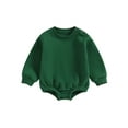thumbnail image 1 of Bagilaanoe Newborn Baby Girl Boy Oversized Romper Sweatshirt Long Sleeve Bodysuits Pullover 3M 6M 9M 12M 18M Infant Casual Tee Tops, 1 of 9