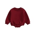 thumbnail image 1 of Bagilaanoe Newborn Baby Girl Boy Oversized Romper Sweatshirt Long Sleeve Bodysuits Pullover 3M 6M 9M 12M 18M Infant Casual Tee Tops, 1 of 9