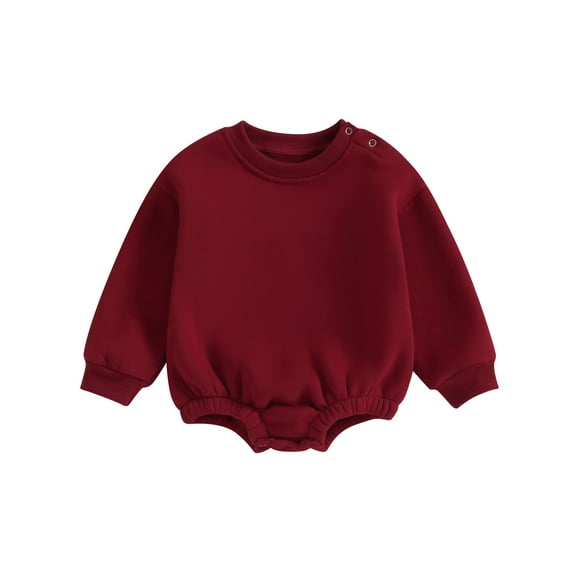 Bagilaanoe Newborn Baby Girl Boy Oversized Romper Sweatshirt Long Sleeve Bodysuits Pullover 3M 6M 9M 12M 18M Infant Casual Tee Tops