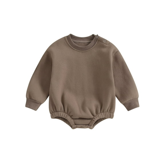 Bagilaanoe Newborn Baby Girl Boy Oversized Romper Sweatshirt Long Sleeve Bodysuits Pullover 3M 6M 9M 12M 18M Infant Casual Tee Tops