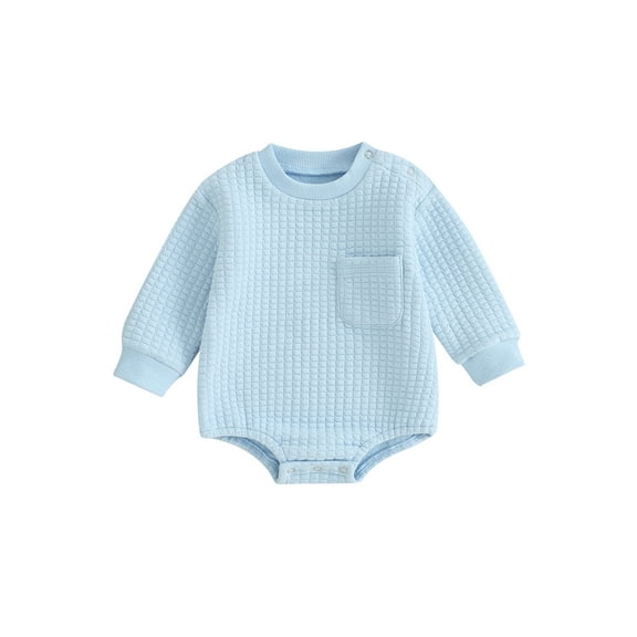 Bagilaanoe Newborn Baby Girl Boy Oversized Romper Sweatshirt Long Sleeve Bodysuits Solid Color Pullover 3M 6M 12M 18M Infant Casual Tee Tops