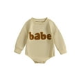 thumbnail image 1 of Bagilaanoe Newborn Baby Girl Boy Romper Sweatshirt Long Sleeve Bodysuit Letter Embroidery Pullover 3M 6M 12M 18M 24M Infant Casual Tee Tops, 1 of 8