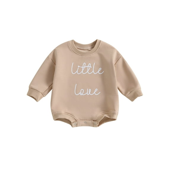 Bagilaanoe Newborn Baby Girl Boy Romper Sweatshirt Long Sleeve Bodysuit Letter Print Pullover 3M 6M 12M 18M Infant Casual Tee Tops